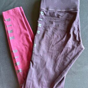 PINK Ombre Maroon to Pink, S, Pants, Athletic